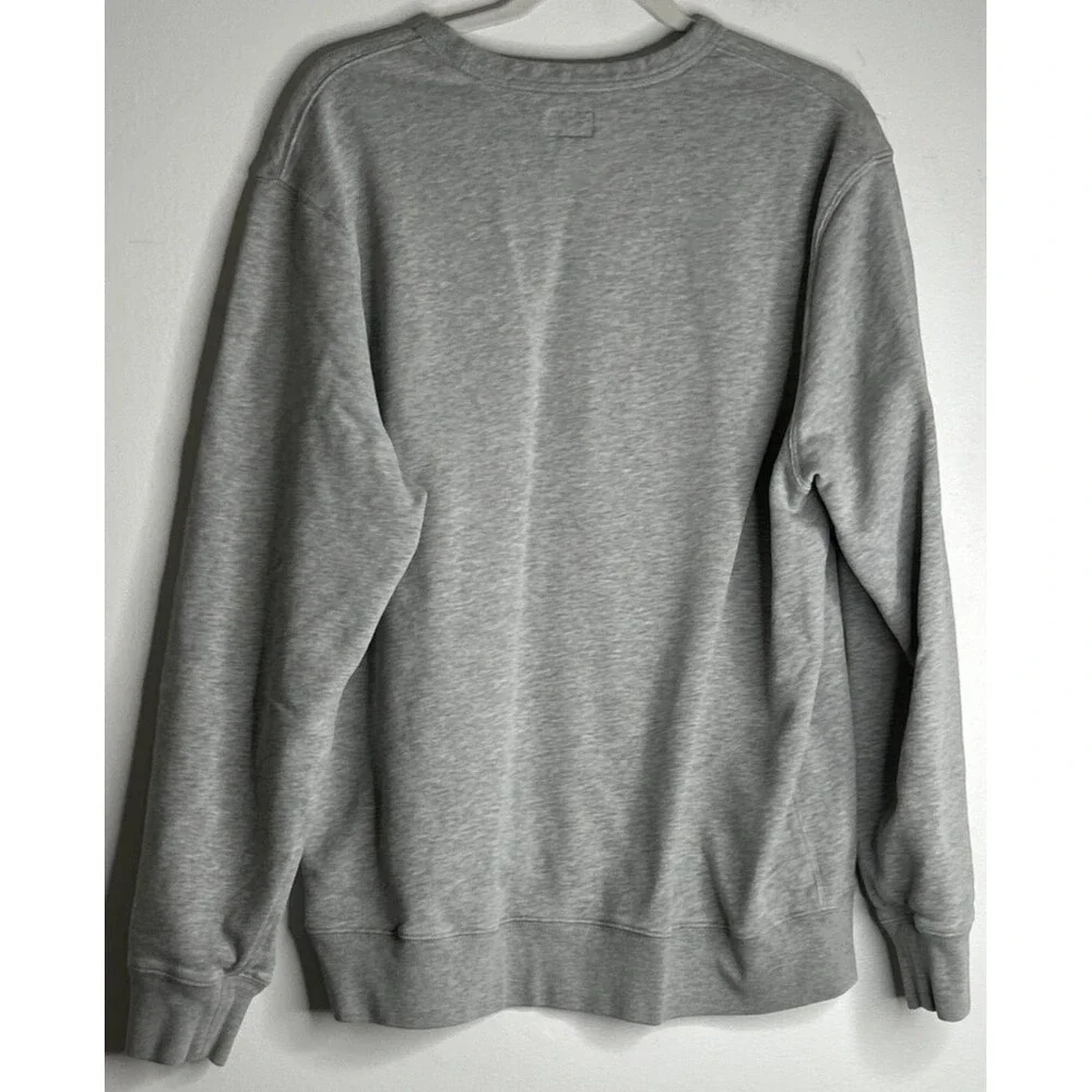 J.Crew B'klyn Crew Neck Sweatshirt Graphic Gray Green Fall 2019 Cursive Label